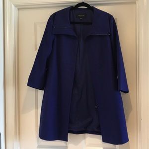 Ann Taylor Brilliant Sapphire Jackie Kennedy Coat